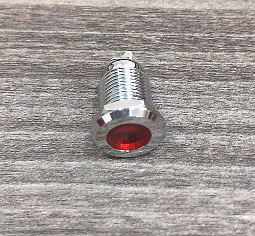 LED tín hiệu 12mm kim loại đầu bằng chống nước chống gỉ sét 12V ô tô tàu thuyền tủ điện y tế ô tô