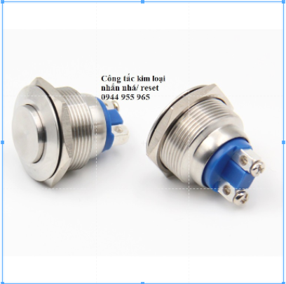 Công tắc kim loại 22mm 12V 24V nhấn nhả/ Reset