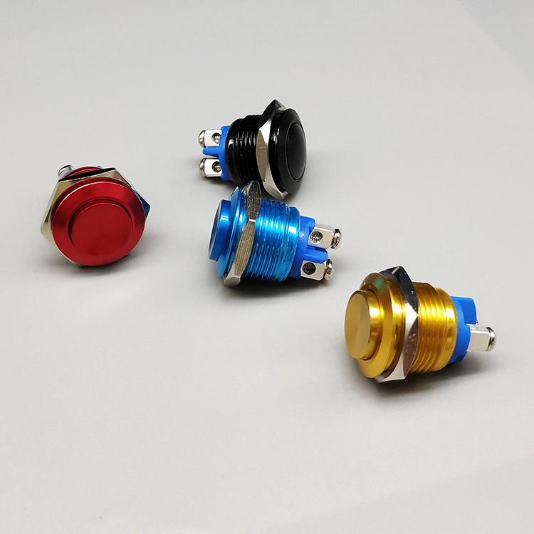 Công tắc 16mm kim loại màu chân vít