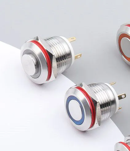 Công tắc 16mm LED tròn thân ngắn 220V
