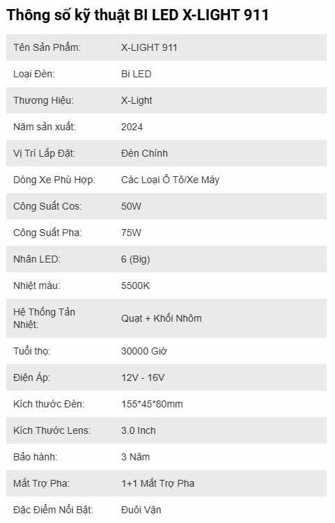 BI LED X-LIGHT 911