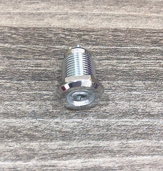 LED tín hiệu 12mm kim loại đầu bằng chống nước chống gỉ sét 12V ô tô tàu thuyền tủ điện y tế ô tô