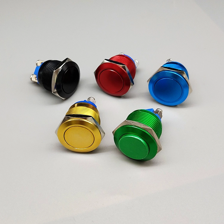 công tắc 19mm kim loại xi màu