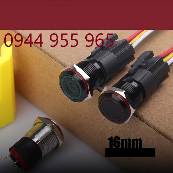 Công tắc 22mm LED tròn chân dài