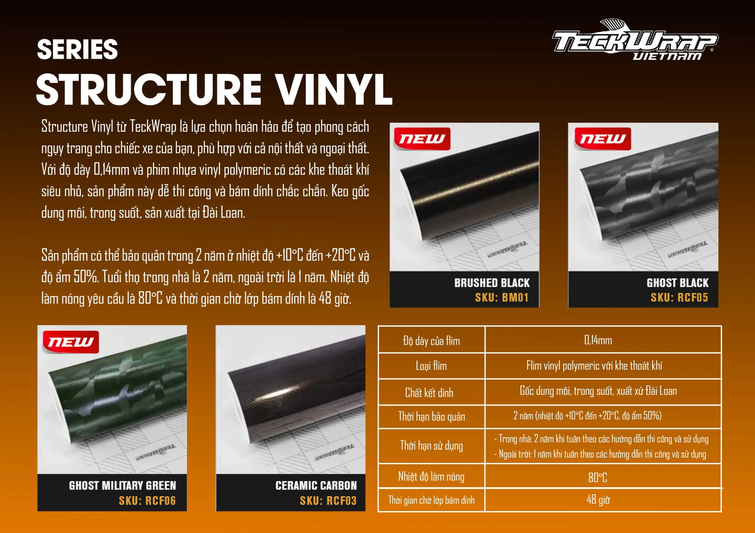 BẢNG MÀU WRAP XE TECKWRAP MỸ TẠI MPVSAIGON