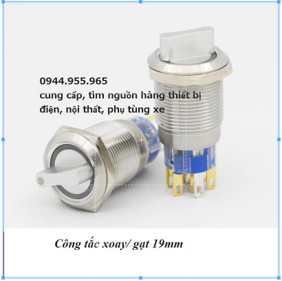 Công tắc xoay / gạt loại tròn 16mm có LED 12V LED