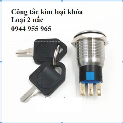Công tắc 22mm Chìa khóa 2 nấc