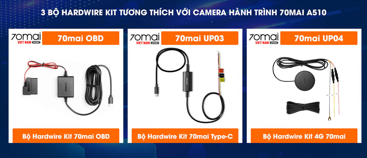 Camera hành trình ghi hình 3K HDR 70mai A510 4G