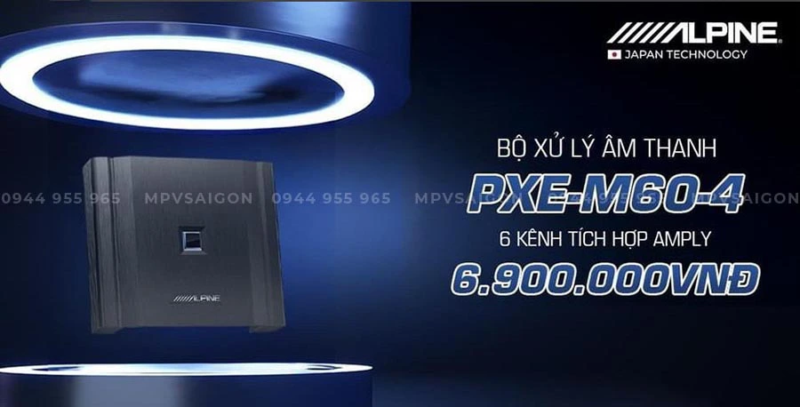 Alpine PXE-M60-4 DSP tích hợp Ampli cao cấp