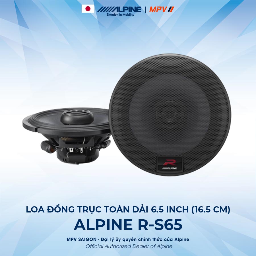 ALPINE R-S65 LOA ĐỒNG TRỤC TOÀN DẢI 6.5 INCH (16.5 CM)