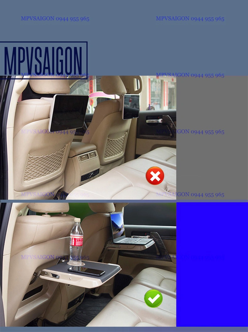 Bàn ăn bàn làm việc xếp gọn lưng ghế xe Ford Tourneo