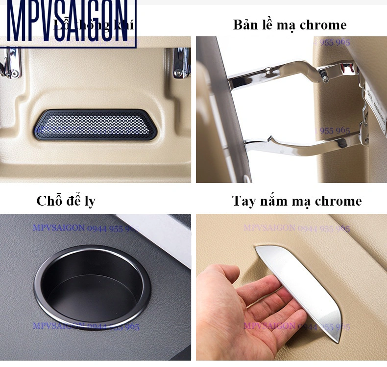 Bàn ăn bàn làm việc xếp gọn lưng ghế xe Ford Tourneo