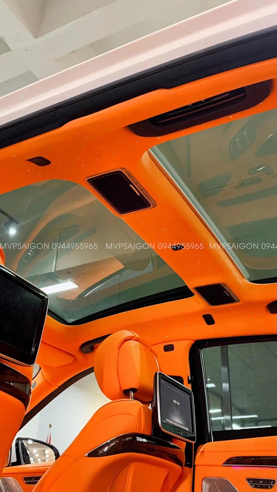 Benz S-class đổi màu nội thất cam Hermes - MPVSAIGON