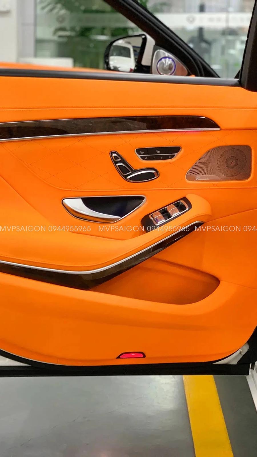 Benz S-class đổi màu nội thất cam Hermes - MPVSAIGON