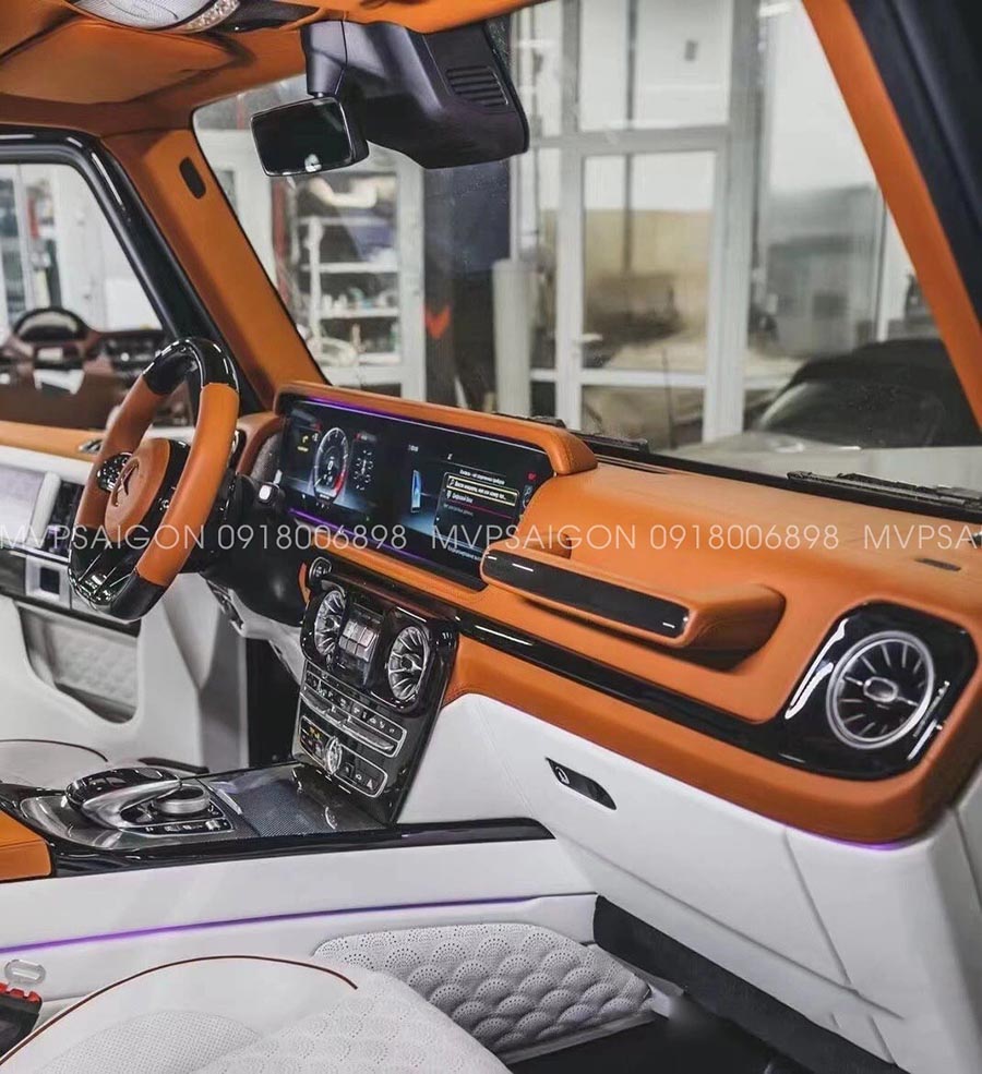 Bọc da - đổi màu nội thất Mercedes Benz G-class G500 G63