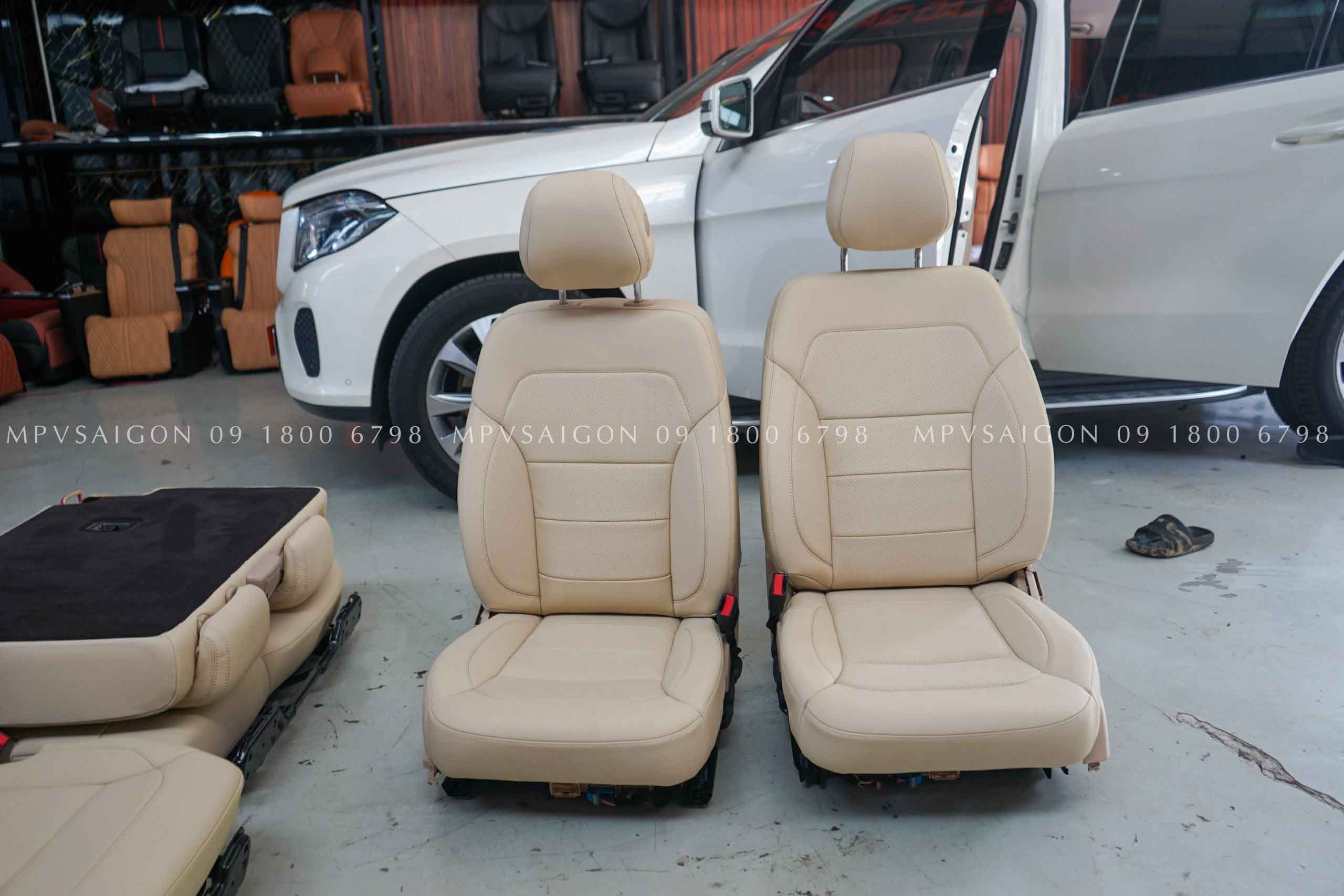 Bọc da Nappa Le mans nhập khẩu từ Ý cho Mercedes Benz GLS450