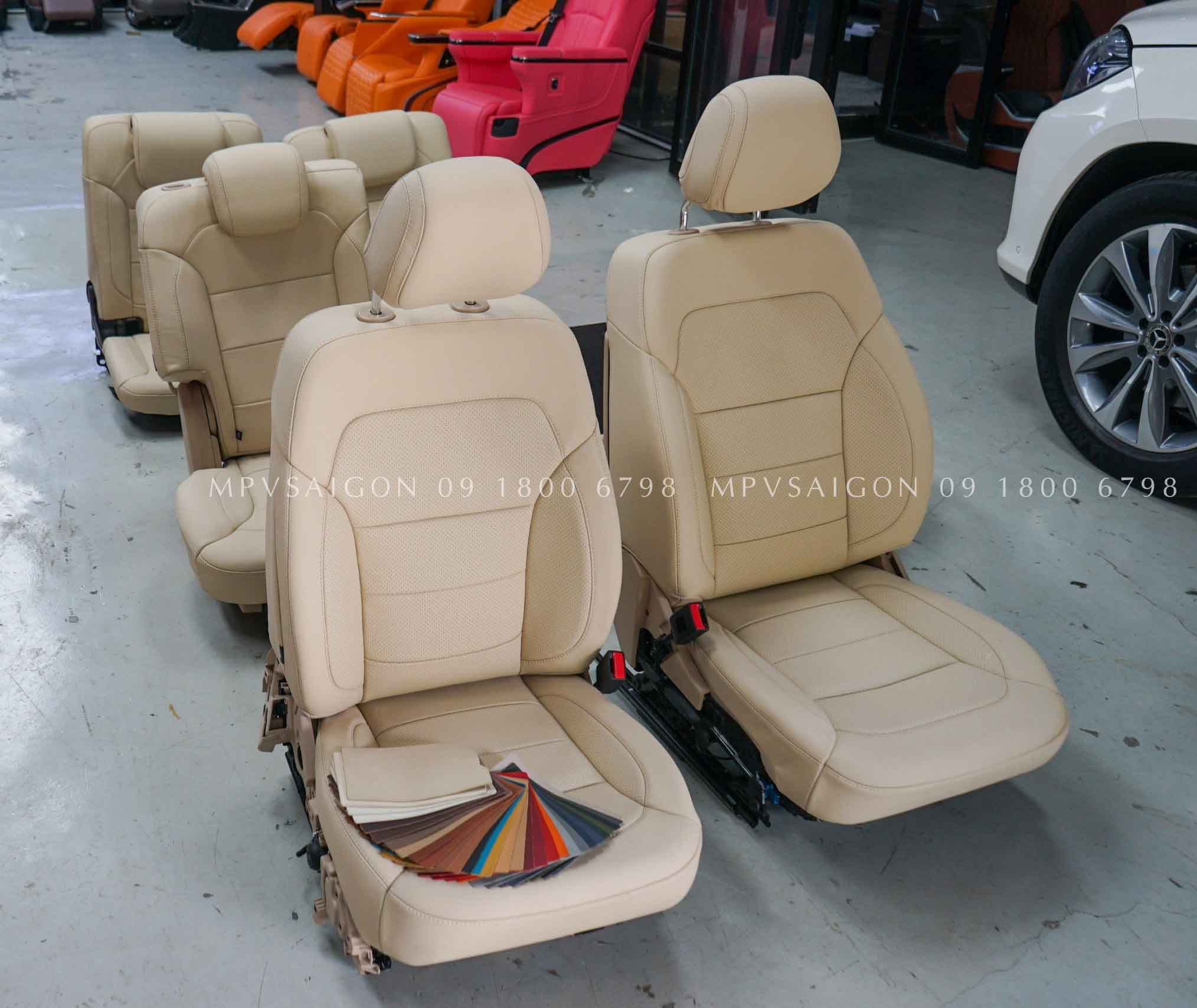 Bọc da Nappa Le mans nhập khẩu từ Ý cho Mercedes Benz GLS450