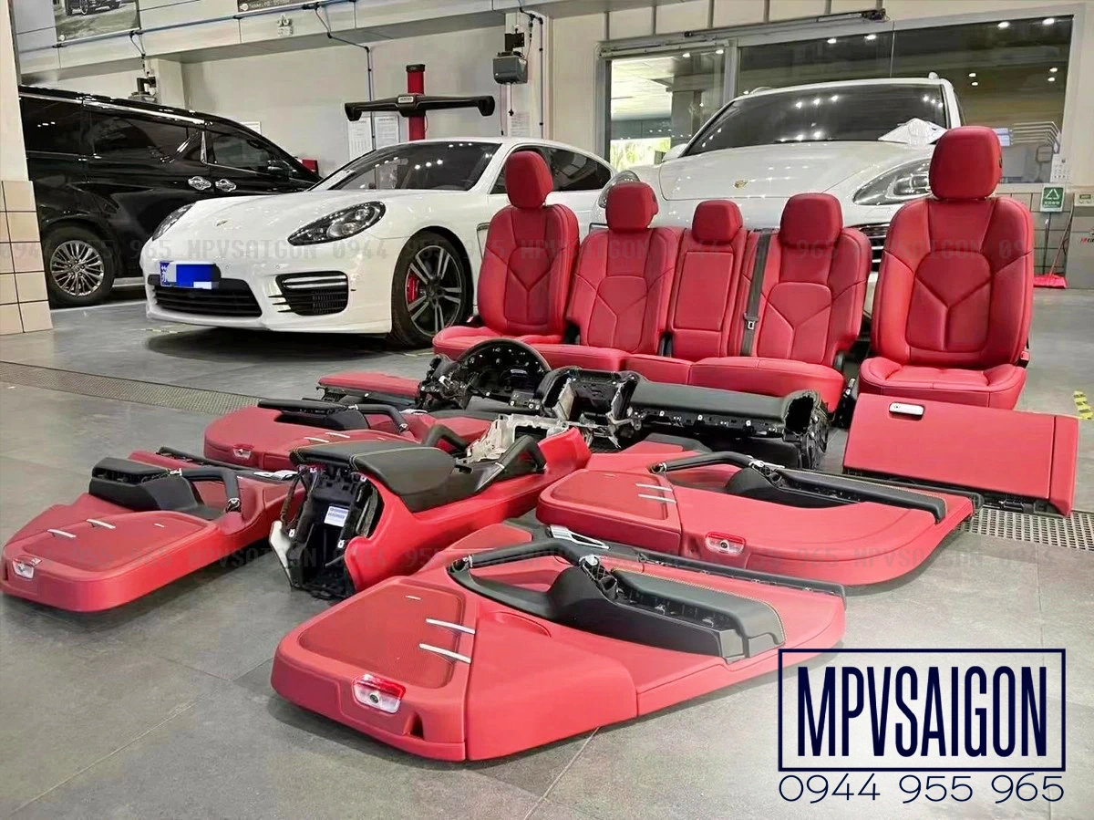 Bọc da đổi màu nội thất Porsche
