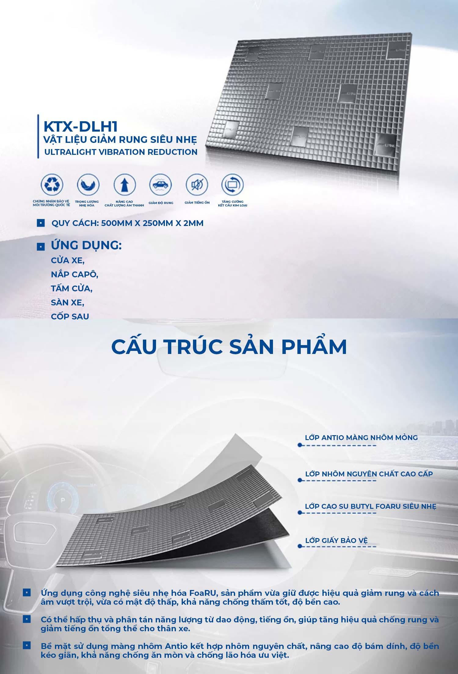 Cách âm xe hơi bằng vật liệu Alpine - Audio Technica