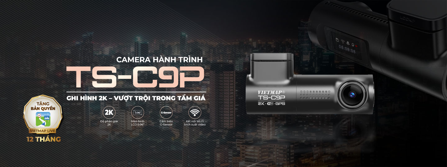 Camera hành trình ghi hình 2K VIETMAP TS-C9P