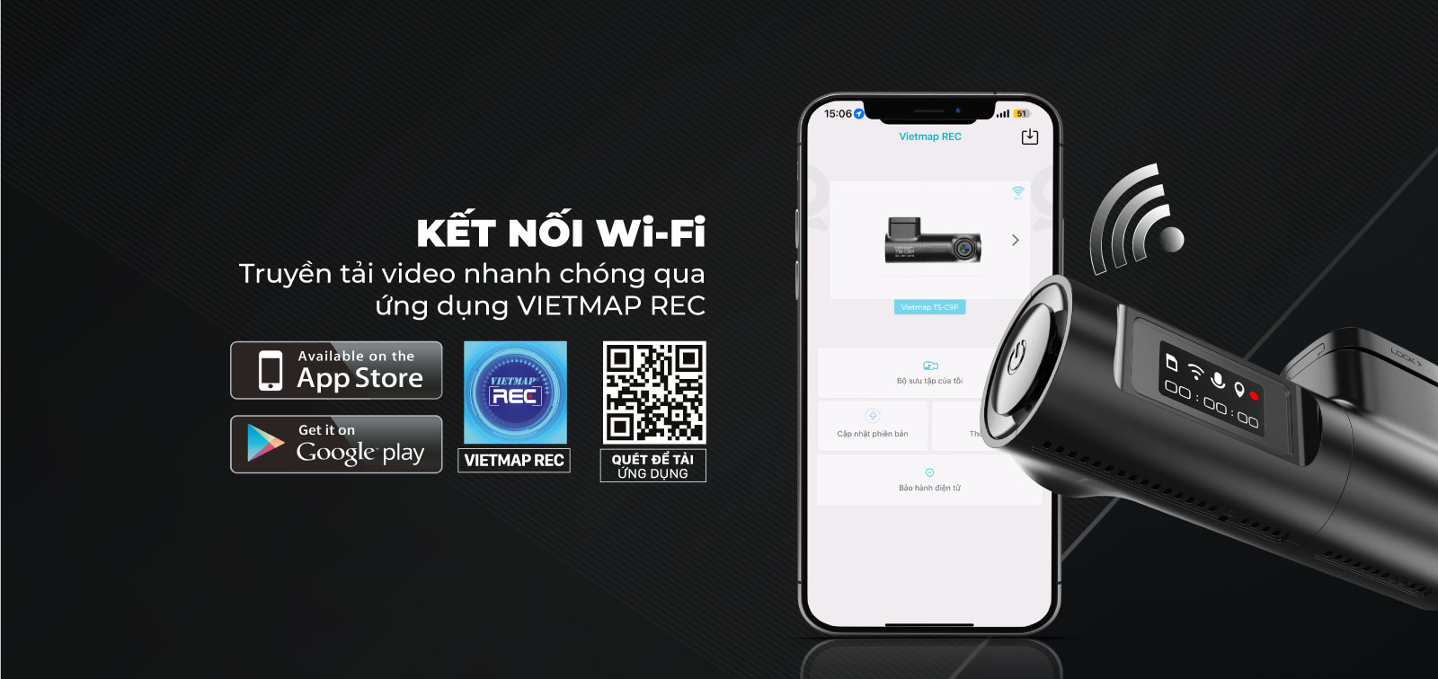 Camera hành trình ghi hình 2K VIETMAP TS-C9P