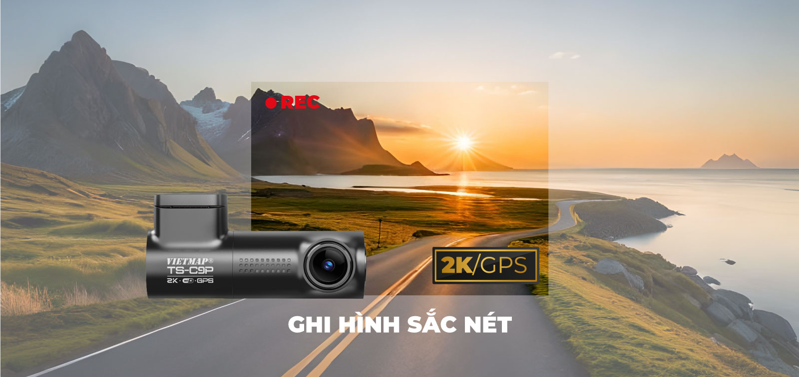 Camera hành trình ghi hình 2K VIETMAP TS-C9P