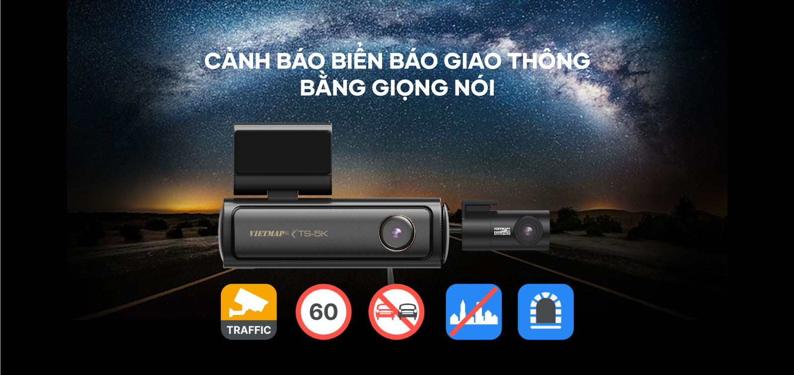 Canera hành trình trước sau cao cấp VIETMAP TS-5K