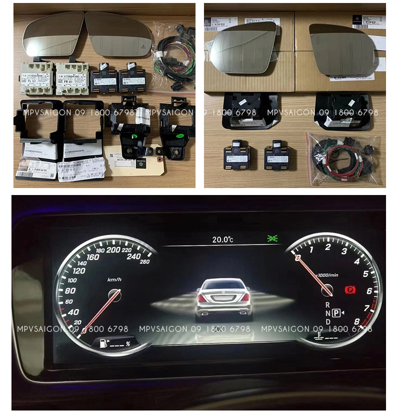 Cảnh Báo Điểm Mù Blind Spot Assist Chính Hãng Mercedes cho xe C - GLC - GLE - GLS