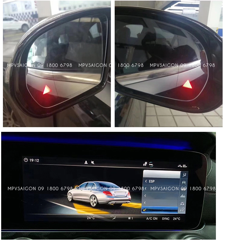 Cảnh Báo Điểm Mù Blind Spot Assist Chính Hãng Mercedes cho xe C - GLC - GLE - GLS