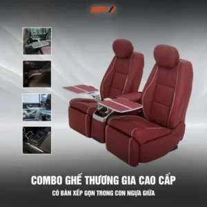 COMBO ghế thương gia Limousine có bàn xếp gọn trong con ngựa