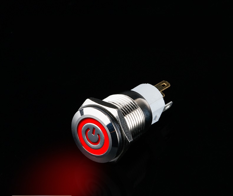 Công tắc kim loại 19mm LED nguồn 12V~24V
