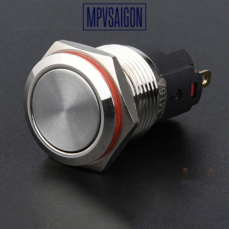 Công tắc 22mm kim loại chân giắc cắm khóa