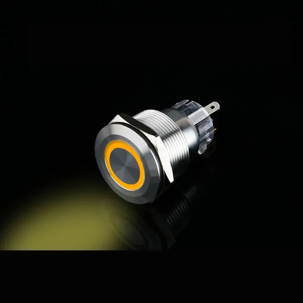 Công tắc 22mm LED tròn 220v nhấn khóa/ Lock