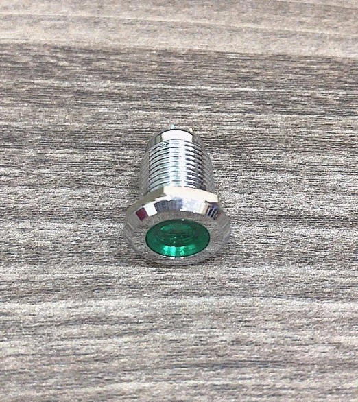 LED tín hiệu 12mm kim loại đầu bằng chống nước chống gỉ sét 12V ô tô tàu thuyền tủ điện y tế ô tô
