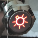 Công tắc LED 19mm ký hiệu nhấn khóa 12V chống nước + giắc cắm