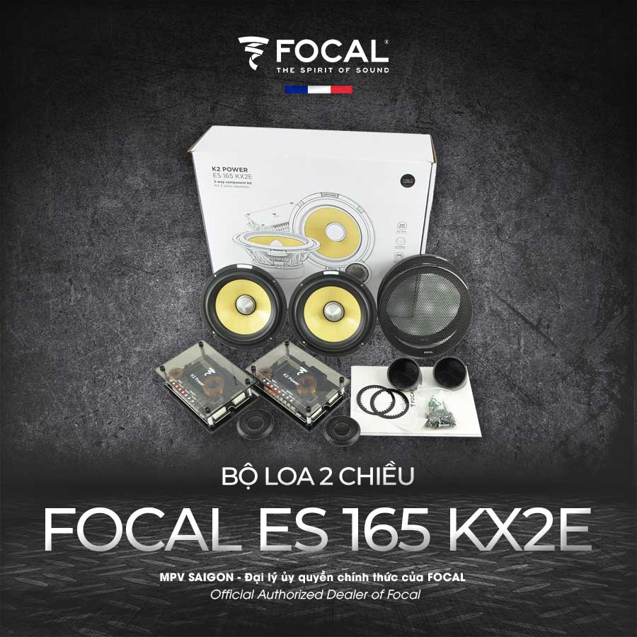 Focal ES 165 KX2E - Hệ thống loa 2 chiều, loa tweeter vòm ngược chữ M