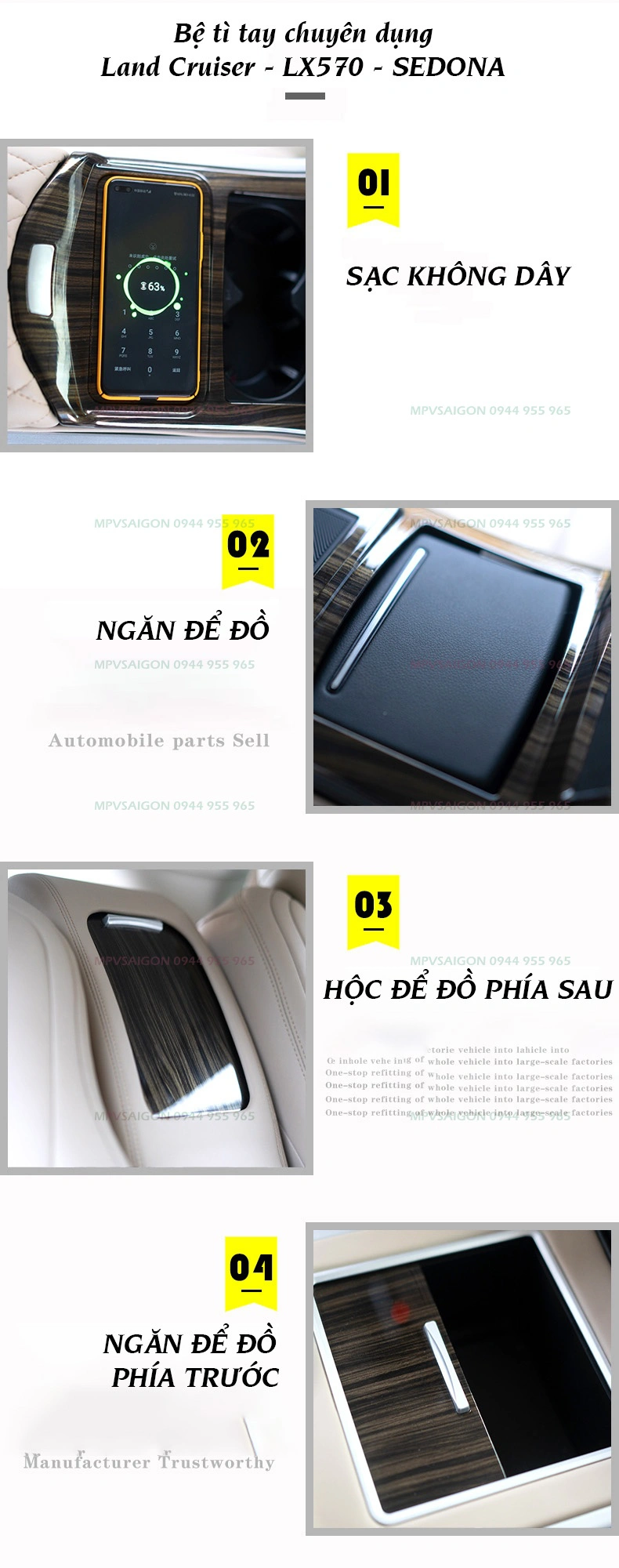 Nâng cấp ghế Limousine Land Cruiser ghế thương gia MBS