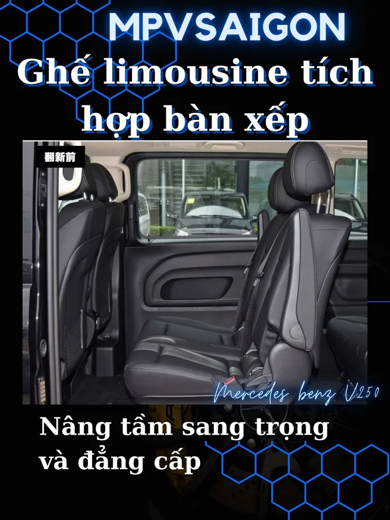 Ghế limousine tích hợp bàn xếp Mercedes Benz V250