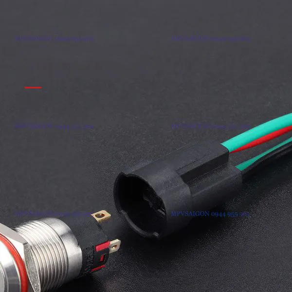 Công tắc 12mm kim loại đầu bằng (chân giắc ghim)