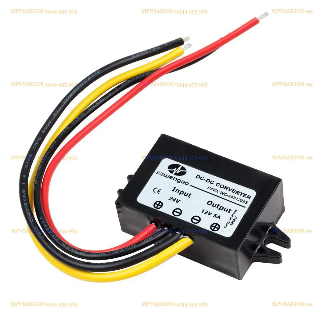 Biến áp chuyển điện vào 12~24V ra 5V 3A USB đôi