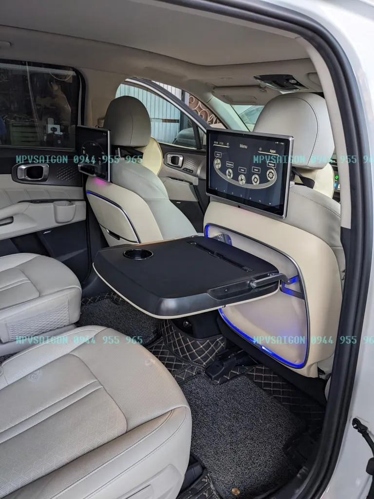 KIA SORENTO độ bàn xếp lưng ghế - Bàn làm việc xếp gọn - bàn ăn trên xe