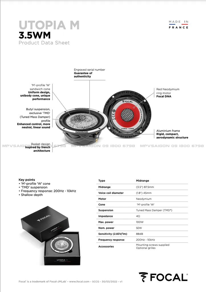 Focal Utopia M 3.5WM - Midrange cao cấp nhất