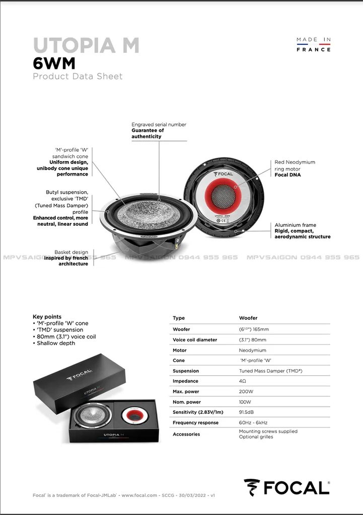 Focal Utopia M 6WM - 6.5 inch