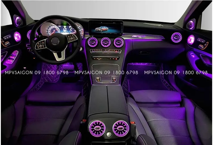 Loa Xoay 3D Burmester Led 64 Màu Cột A cho xe Mercedes-Benz C-Class, GLC-Class, E-Class, S-Class