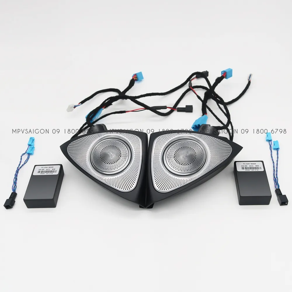 Loa Xoay 3D Burmester Led 64 Màu Cột A cho xe Mercedes-Benz C-Class, GLC-Class, E-Class, S-Class