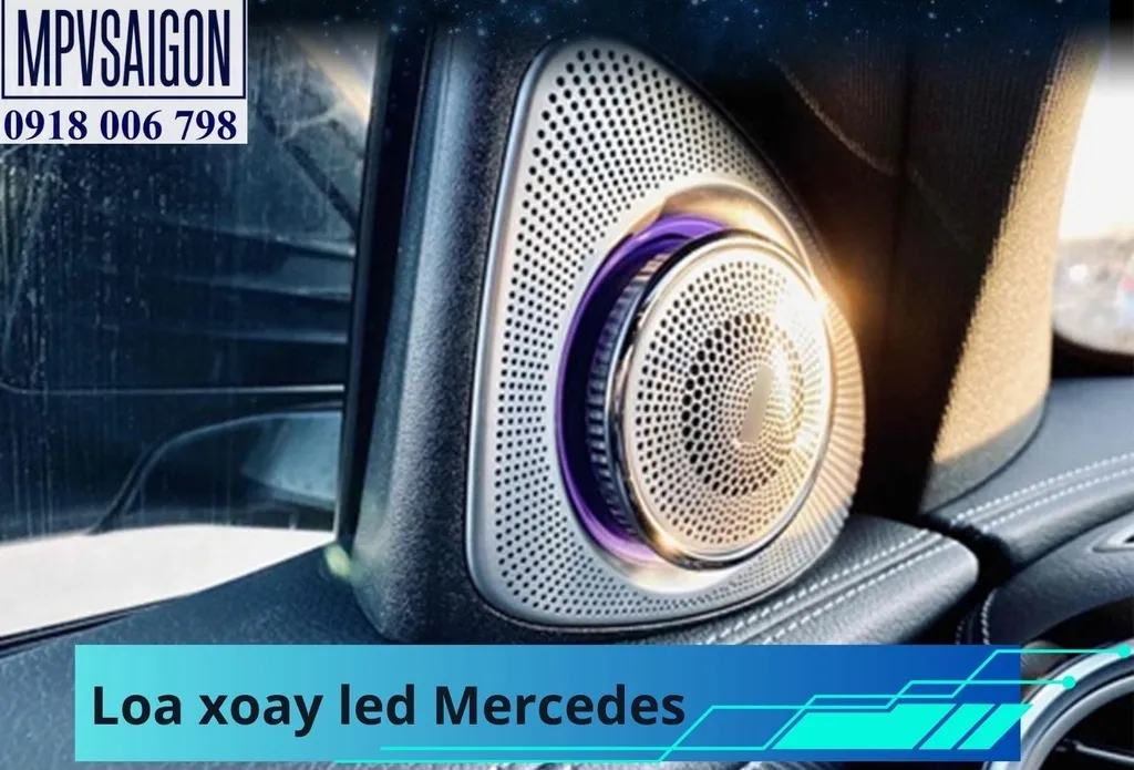 Loa xoay 3D tích hợp led Mercedes Benz
