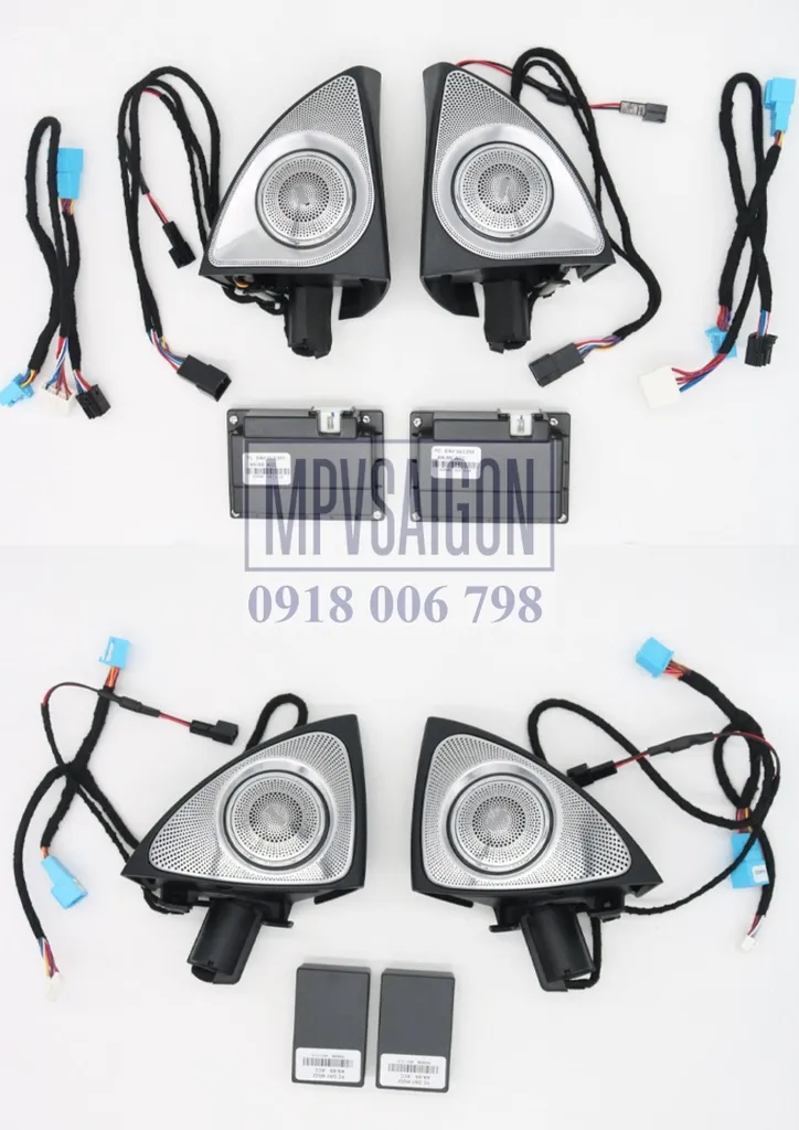 Loa xoay 3D tích hợp led Mercedes Benz