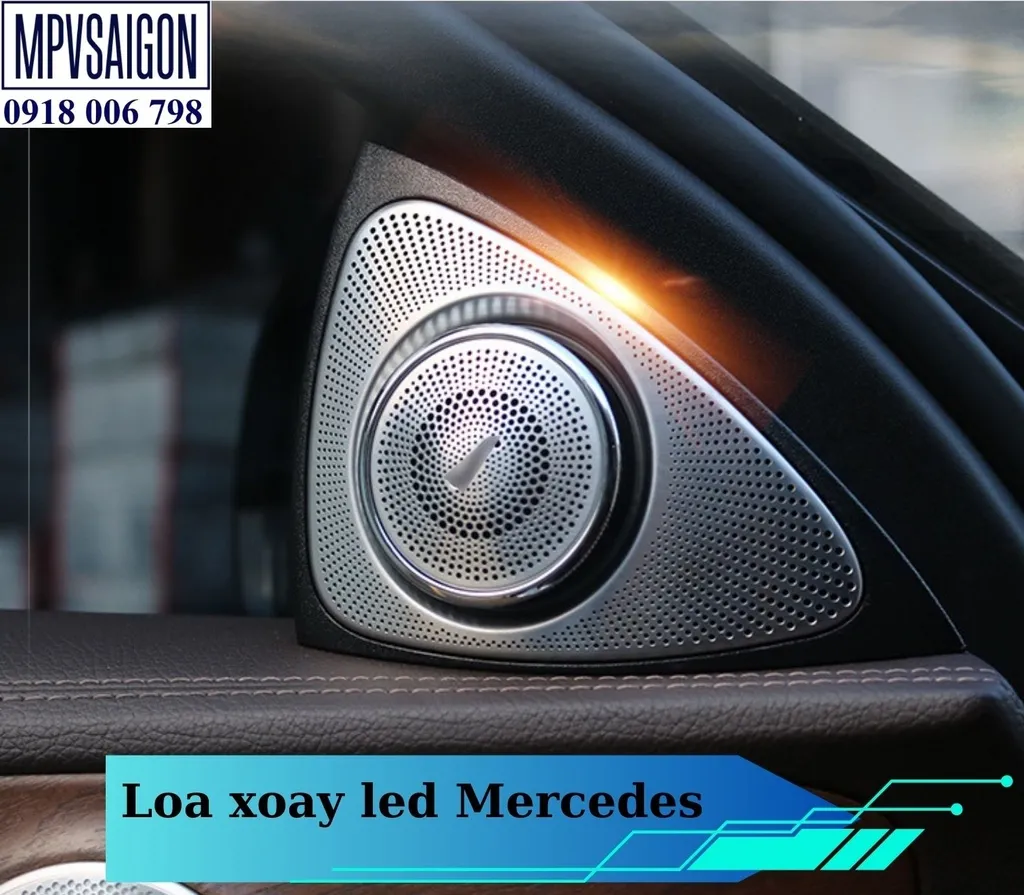 Loa xoay 3D tích hợp led Mercedes Benz