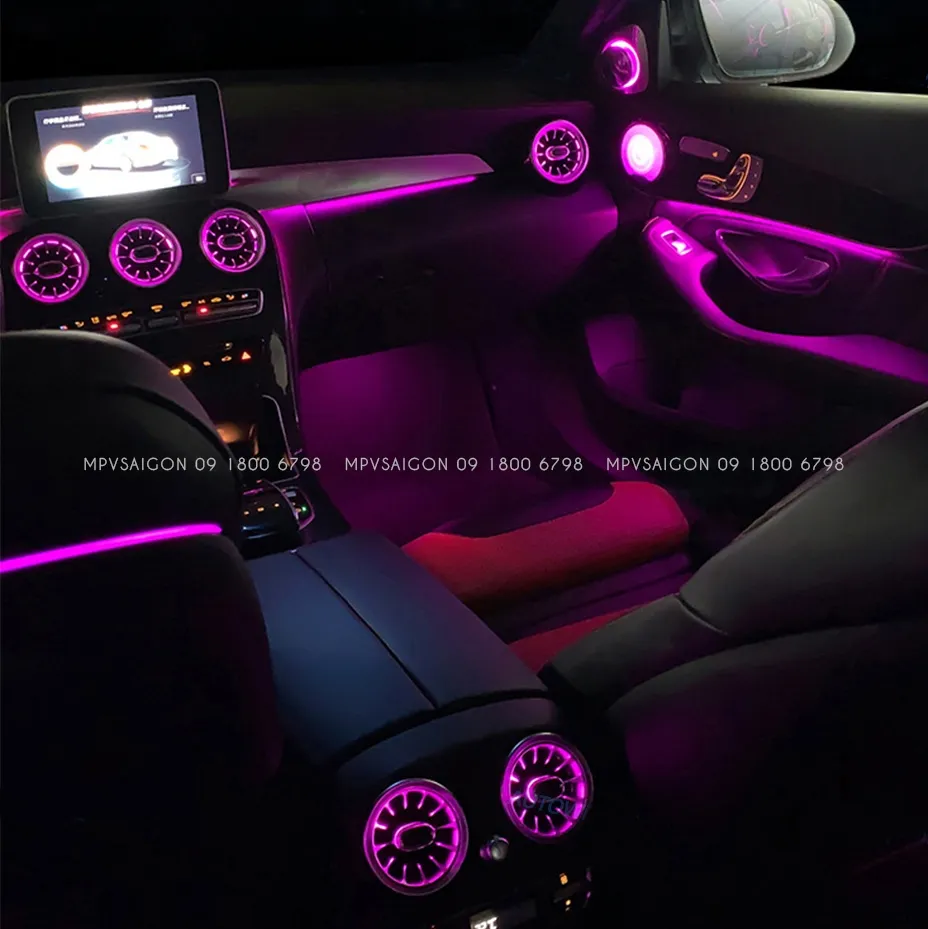 Loa Xoay 4D Burmester Led 64 Màu Cột A cho xe Mercedes - Benz C-Class, GLC-Class, E-Class, S-Class