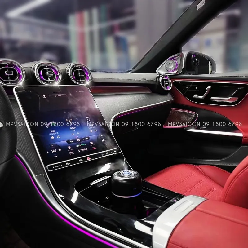 Loa Xoay 4D Burmester Led 64 Màu Cột A cho xe Mercedes - Benz C-Class, GLC-Class, E-Class, S-Class